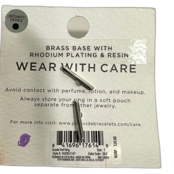 Pura Vida White Grande Shell Ring NWT Size 7 Beach Vacation Coastal Chic - Picture 8 of 11